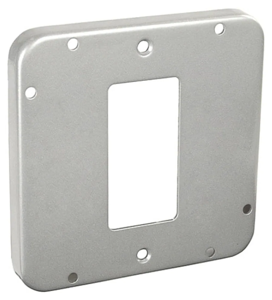 Tapa Industrial Cuadrada de 4-11/16", 1/2" Elevada - GFCI