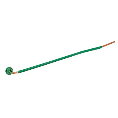 PIGTAIL 10" 12GA.SOLID GREEN