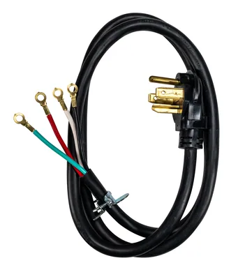 SOUTHWIRE, CABLE DE REEMPLAZO 10/4 SRDT REDONDO 6' NEGRO 30 AMP NEMA 14-30P CABLE PARA SECADORA