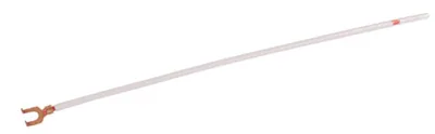 PIGTAIL, STRANDED WIRE, SPADE TERMINAL/STRIPPED, WHITE, #12AWG, 8",100PK
