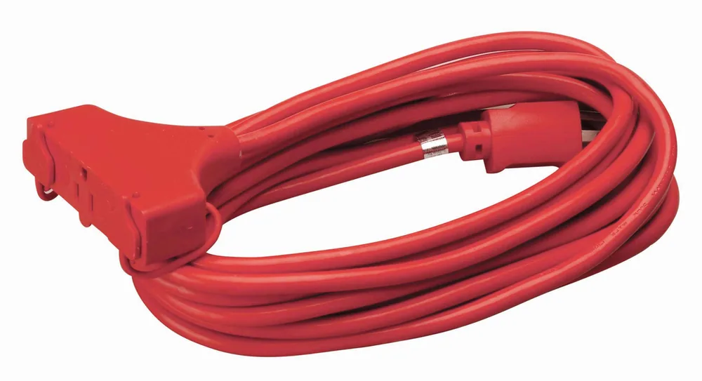 SOUTHWIRE, EXTENSIÓN ELÉCTRICA EXTERIOR SJTW 14/3 25' ROJA TRITAP