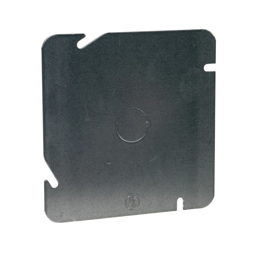 4-11/16" Square Blank Cover - W/ 1/2" Knockout