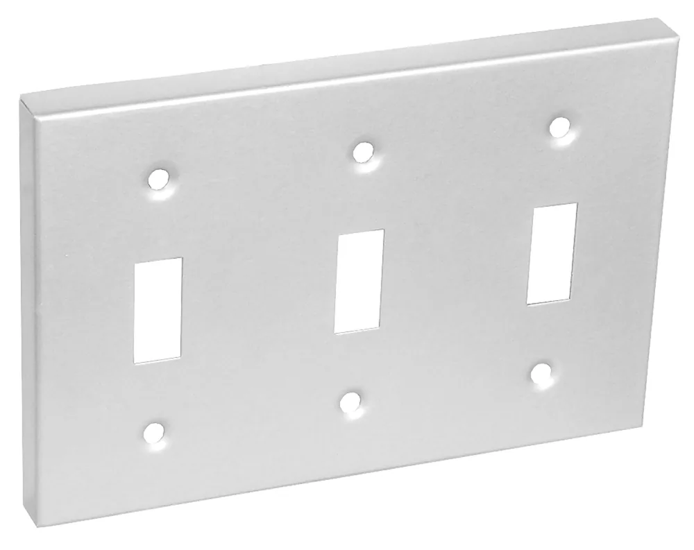 TAPA PARA CAJA DE MAMPOSTERÍA DE 3 ESPACIOS - PARA 3 INTERRUPTORES