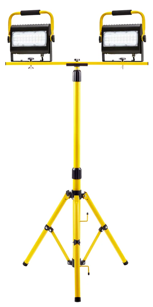 LUZ DE TRABAJO LED PROBUILT SERIE SLIM DE 50 VATIOS - CABEZA DOBLE CON TRÍPODE DE 2 PASOS