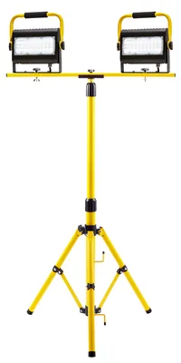 LUZ DE TRABAJO LED PROBUILT SERIE SLIM DE 50 VATIOS - CABEZA DOBLE CON TRÍPODE DE 2 PASOS