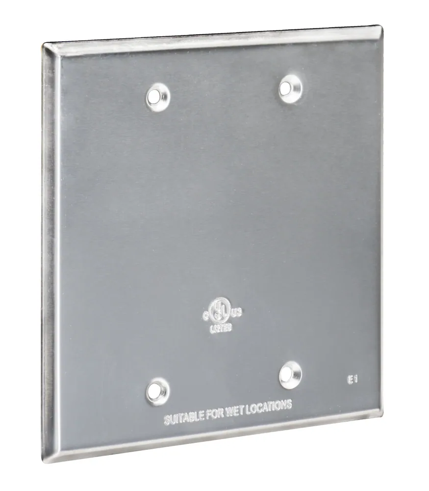 TAPA PARA PLACA CIEGA PARA DOS ESPACIOS RESISTENTE A LA INTEMPERIE