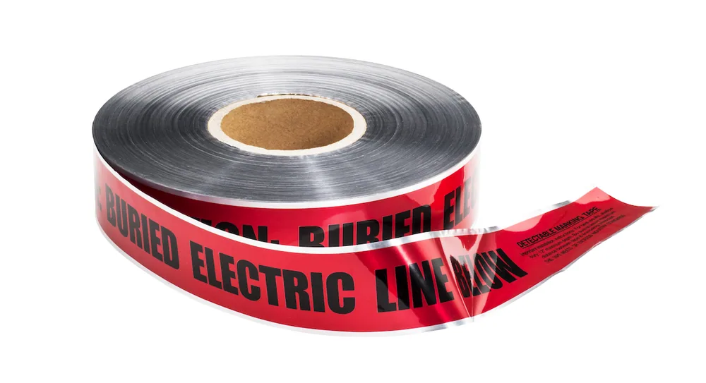 TUBO PLÁSTICO ROJO DETECTABLE 2"X10005 MIL