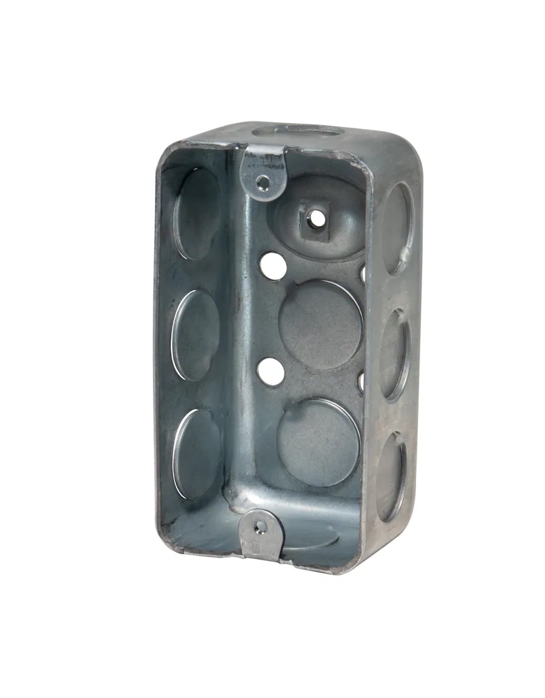 Handy Box, 1-1/2" Deep - Drawn, W/ Conduit KO's