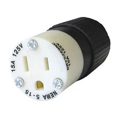 CONECTOR CUCHILLA RECTA NEMA 5-15R 15A/125V NEGRO HUBBELL HBL5269CM2