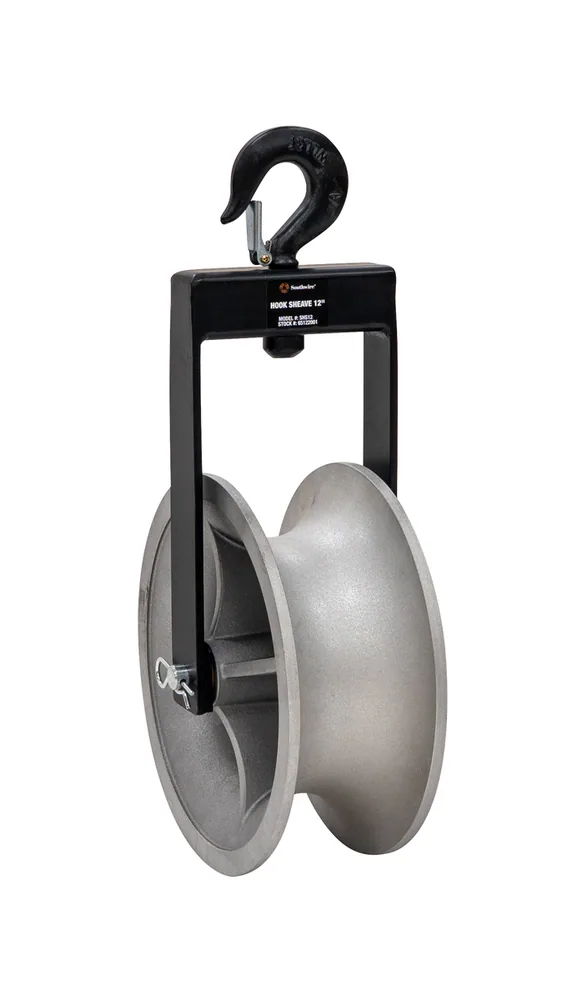 POLEA CON GANCHO, DIÁMETRO 12" ALUMINIO SHS12