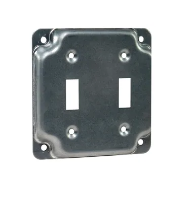 4" Square Industrial Surface Cover, 1/2" Raised - (2) Toggle