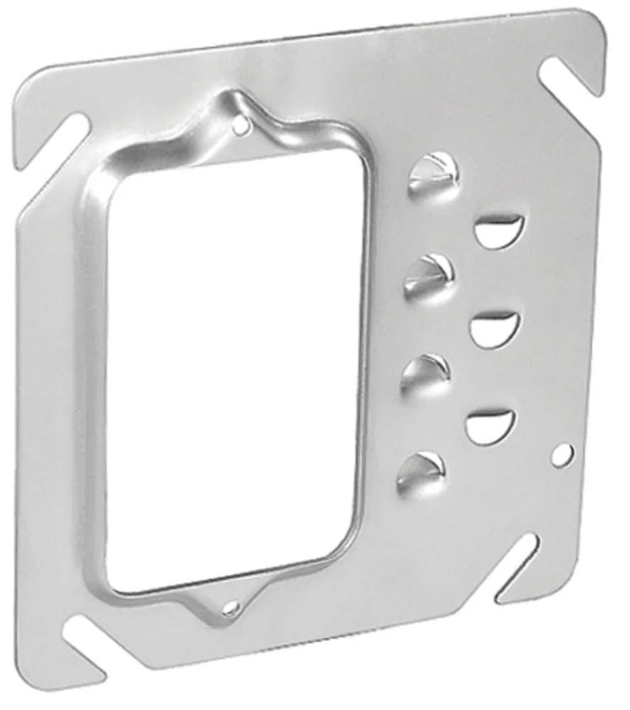 Anillo de Compensación de Un Aparato Cuadrado 4" - Plano