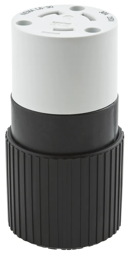 30A/250V NEMA L6-30P NEGRO ENCHUFE DE TORSIÓN NYLON HUBBELL HBL2621BK