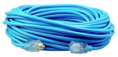 SOUTHWIRE, 12/3 SJTW 100' EXTENSIÓN ELÉCTRICA PARA EXTERIORES AZUL COOL CON INDICADOR DE ENERGÍA