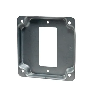 4" Square Industrial Surface Cover, 1/2" Raised - GFCI