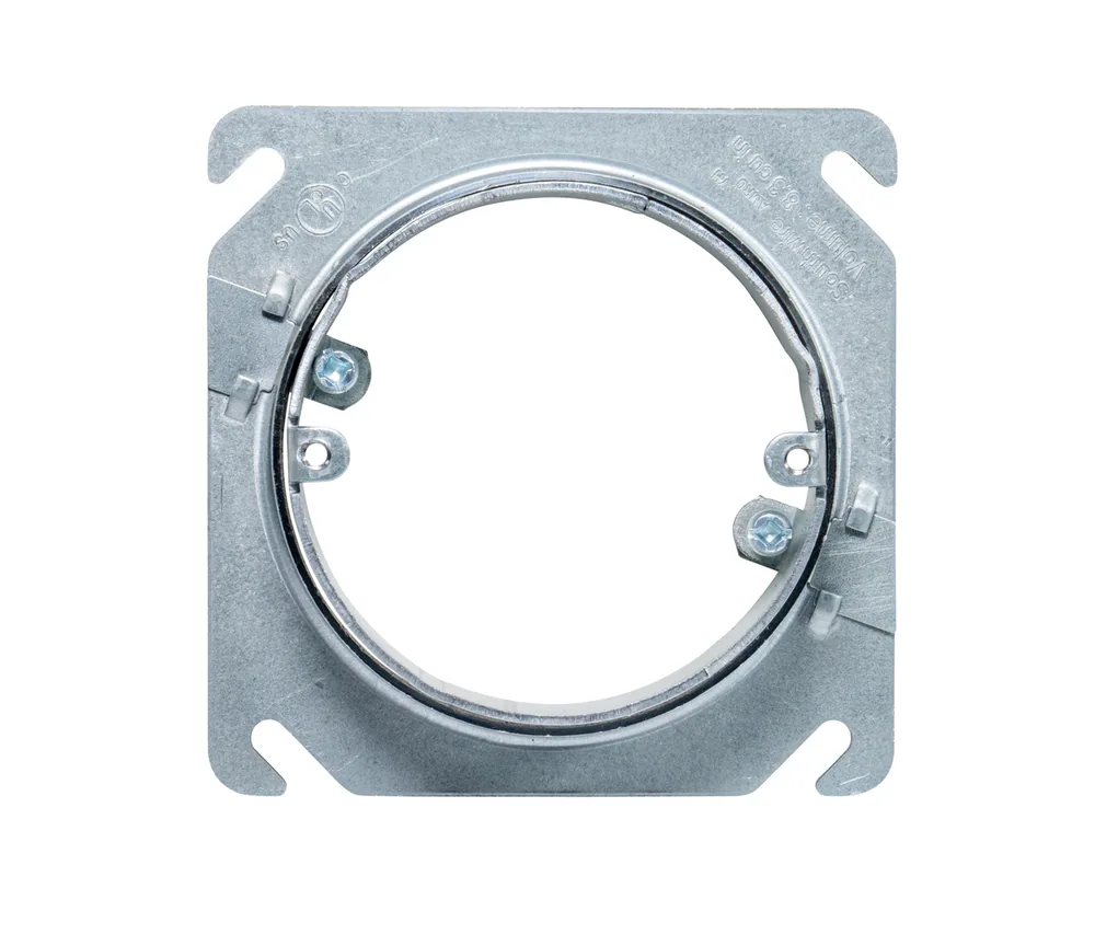 Anillo Ajustable de Dispositivo de Caja Cuadrada 4" a Redonda 3-1/2" - Levantado 3/4" a 1-1/2"