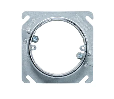 4" Square To 3-1/2" Round Adjustable Device Ring - Raised 3/4" To 1-1/2"