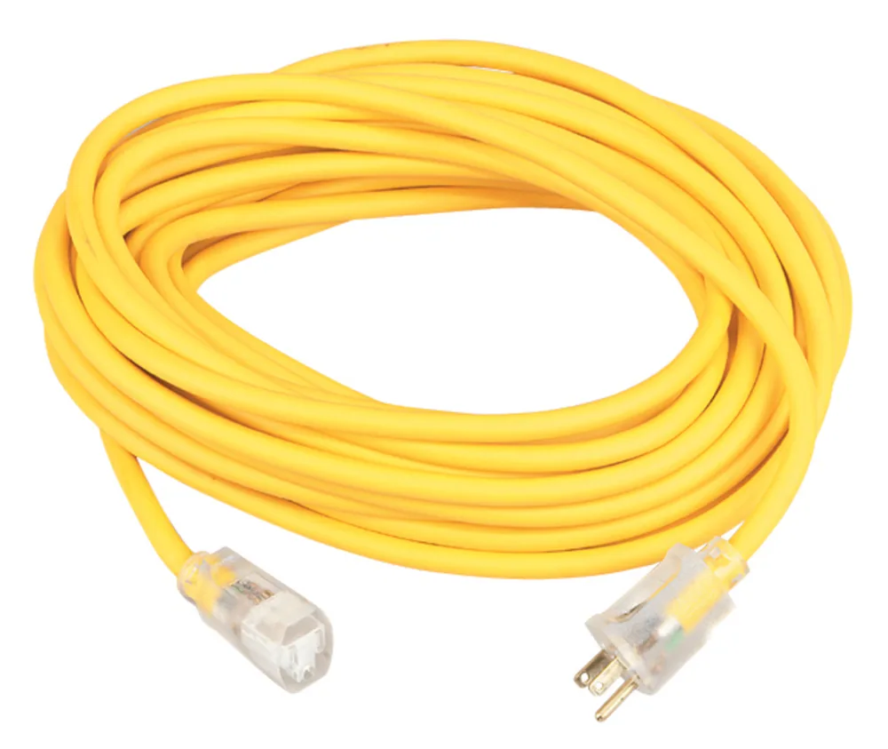 SOUTHWIRE, POLAR SOLAR 16/3 SJEOW 50' YELLOW OUTDOOR COLD WEATHEREXTENSION CORD WITH POWER LIGHT INDICATOR