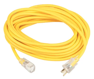 SOUTHWIRE, POLAR SOLAR 16/3 SJEOW 50' AMARILLO EXTENSIÓN ELÉCTRICA PARA EXTERIORES CLIMA FRÍO CON INDICADOR DE LUZ DE ENERGÍA