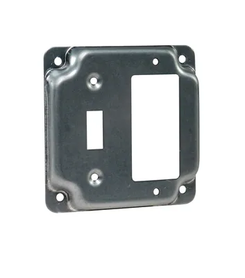 4" Square Industrial Surface Cover, 1/2" Raised - Toggle / GFCI