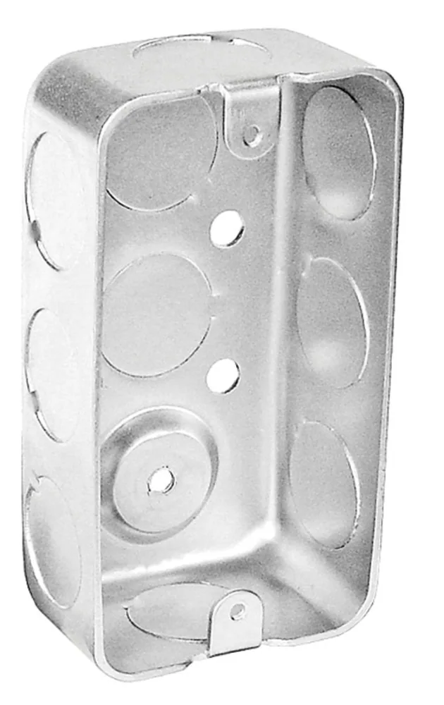 Handy Box, 1-1/4" Deep - Drawn, W/ Conduit KO's