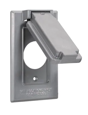 SINGLE RECEP/SWITCH WP COVER, 1.406" DIA