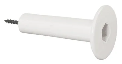 BACKBOARD WIRE DISTRIBUTION SPOOL WHITE W/ WOOD SCREW, 100 PACK
