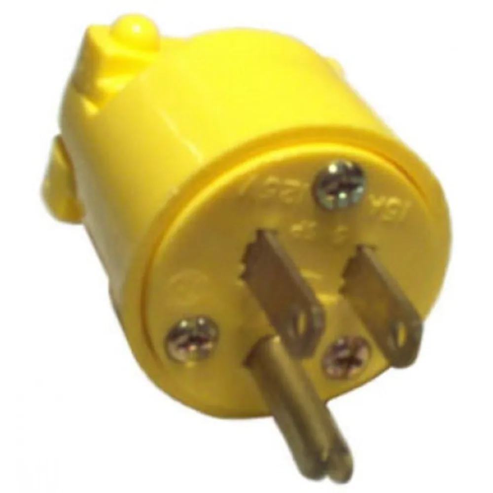 ENCHUFE MACHO DE CUCHILLA RECTA NEMA 5-15P 15A/125V NEGRO/BLANCO VINILO,