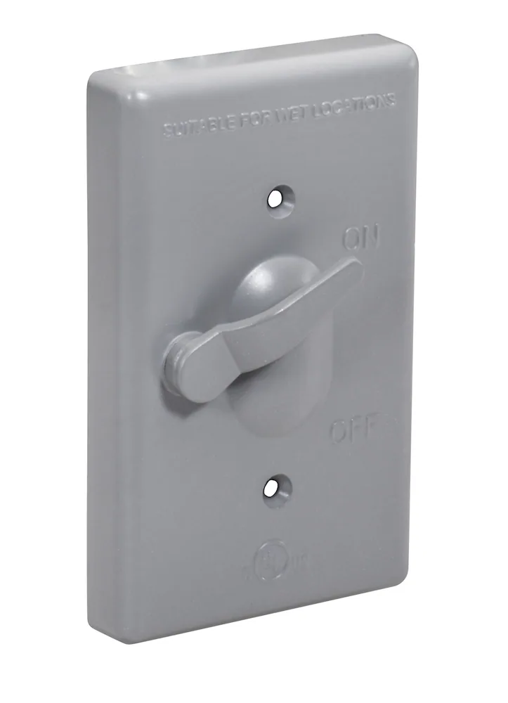 TAPA RESISTENTE A LA INTEMPERIE PARA INTERRUPTOR BASCULANTE DE SERVICIO PESADO PARA 1 CAJA