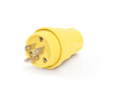 HUBBELL HBL14W47 15A/125V 5-15P HERMETIZADO ENCHUFE ELASTOGRIP TPE AMARILLO