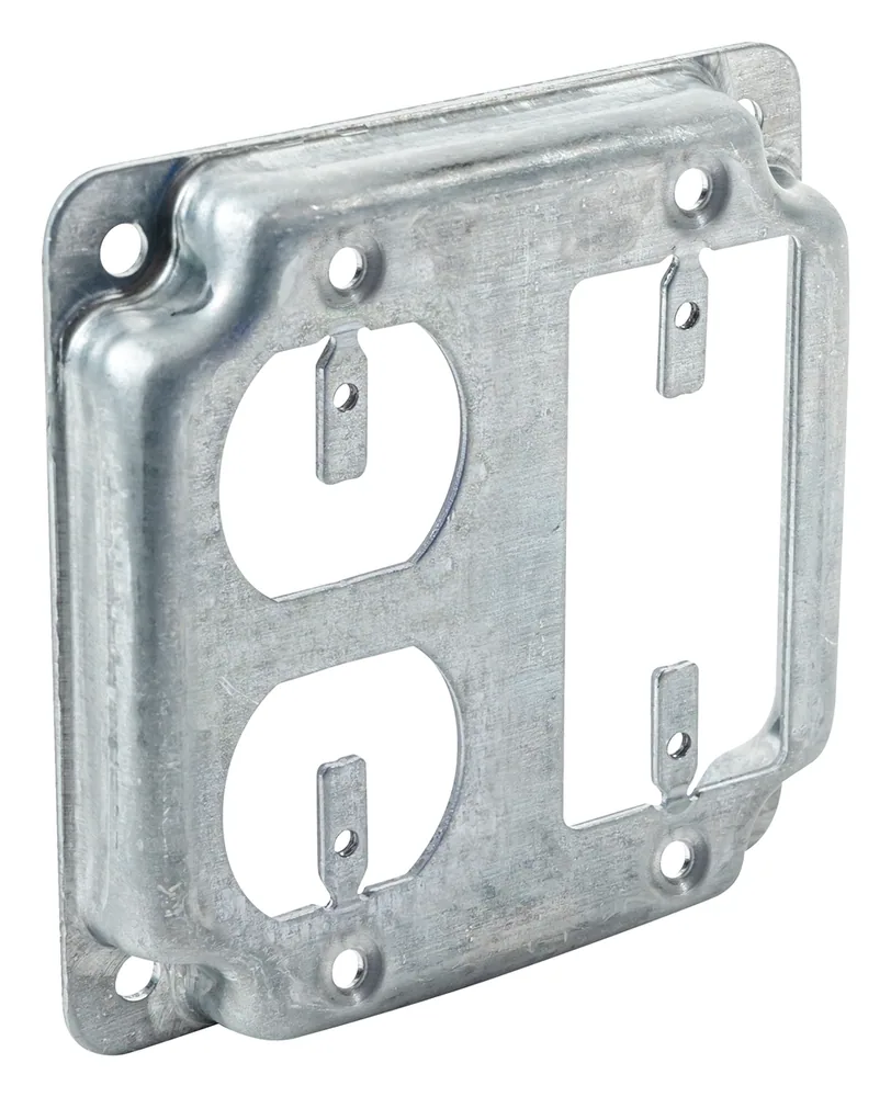 Tapa de Superficie Industrial Cuadrada 4", Levantada 1/2" - Duplex / GFCI
