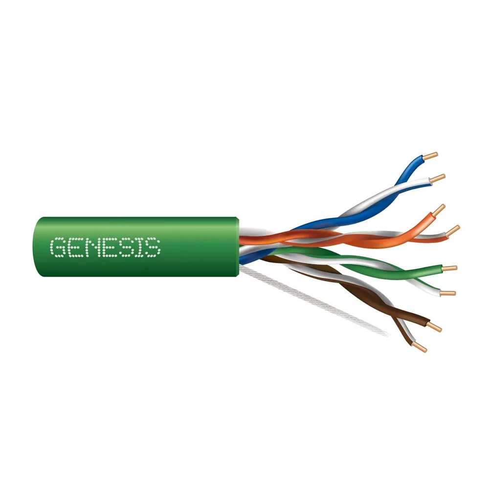 CABLE CAT6 23/4PR CMP/FT6 VERDE 1M EN CAJA