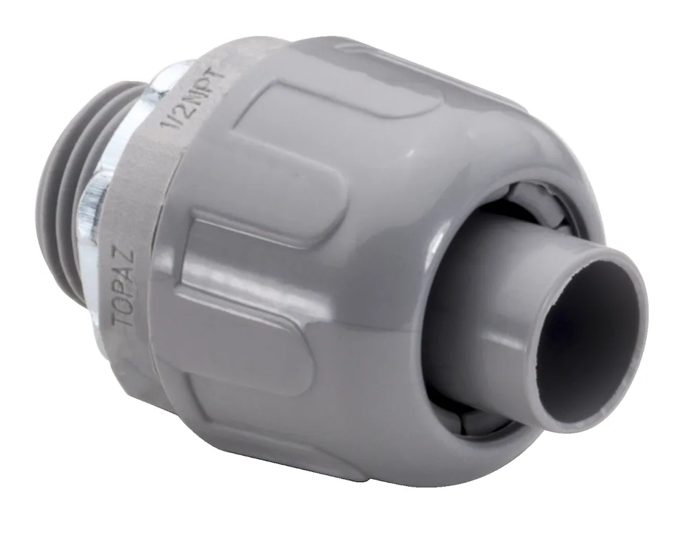 CONECTOR RECTO LT ACERO 2" PLÁSTICO