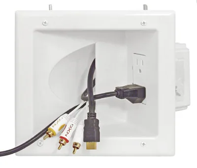 RECESSED LV MEDIA PLATE DUPLEX RECEP