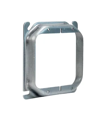 4" Square Two Gang Device Ring - 3/4" Raised