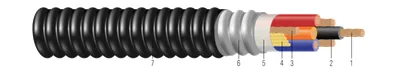 CU 600V Aislamiento XLPE ARMOR-X® Chaqueta SOLONON® de Bajo Humo y Cero Halógenos (LSZH-TP) XHHW-2 Cable para VFD. Clasificado para charola (CT) - Resistente a la luz solar - Para enterrado directo - Libre de silicona