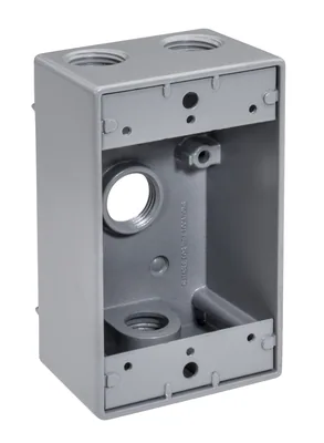 1/2" 4-HOLE 1-GANG WEATHERPROOF BOX WHT