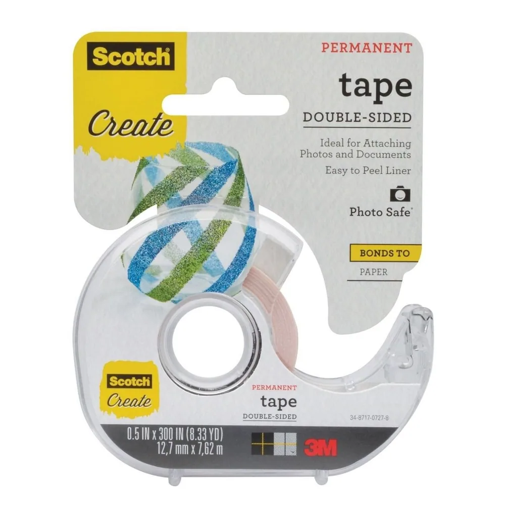 Cinta Scotch® Doble Cara 002-CFT, 1/2 in x 300 in