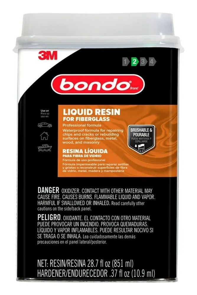 Bondo® Fiberglass Resin, 00402, 0.9 Quart