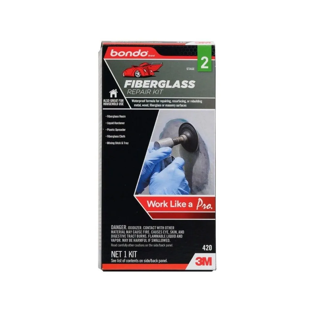 Bondo® Fiberglass Resin Repair Kit, 00420, 0.45 Pint
