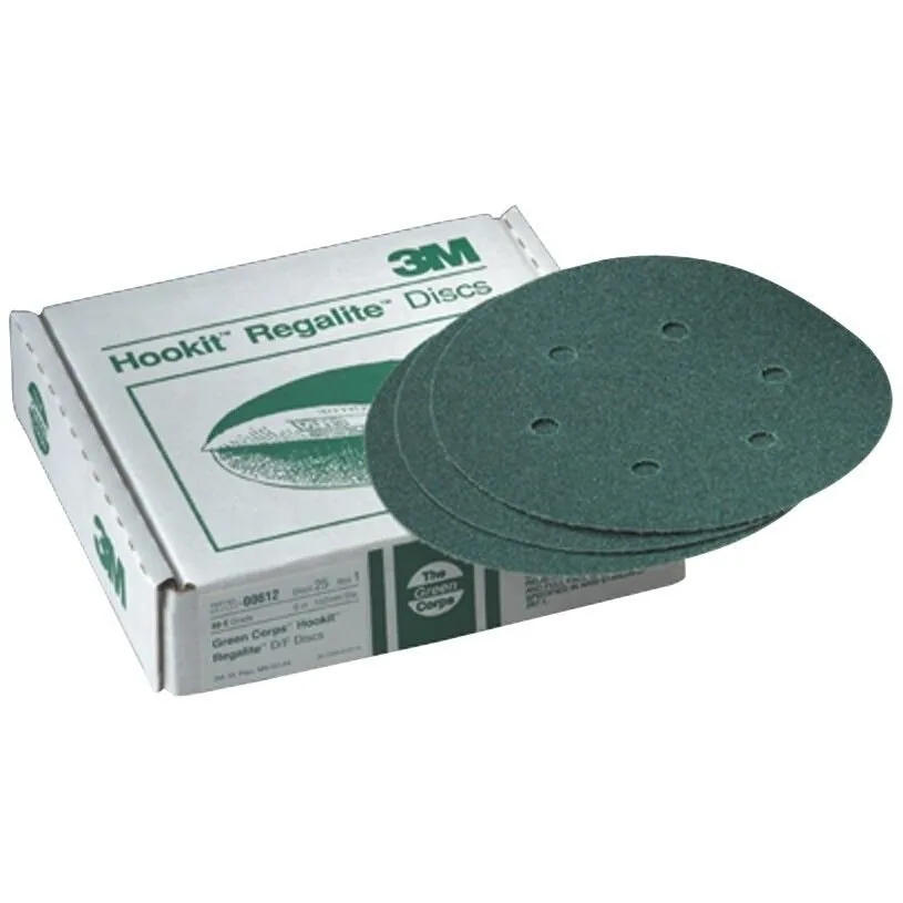 3M™ Green Corps™ Disco Hookit™ Libre de Polvo, 00612, 6 in, 80