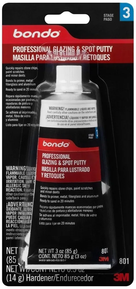 Bondo® Professional Glazing and Spot Putty, 00801, 3.0 oz (3M-00801)