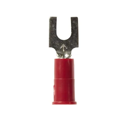 3M™ Scotchlok™ Block Fork, Vinyl Insulated Butted Seam MVU18-6FBK, Stud Size 6, suitable for use in a terminal block
