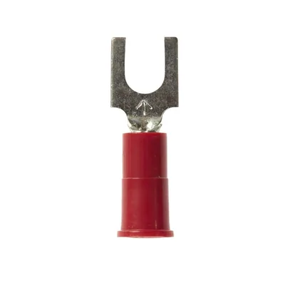 3M™ Scotchlok™ Block Fork, Vinyl Insulated Butted Seam MVU18-8FBK, Stud Size 8, suitable for use in a terminal block