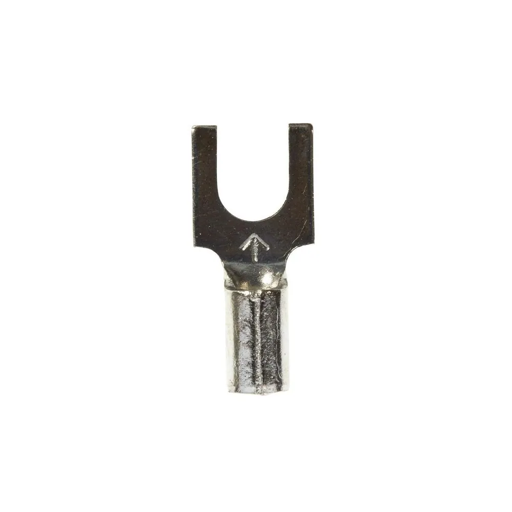 3M™ Scotchlok™ Terminal de Horquilla Tipo Bloque, Costura Soldada Sin Aislar M14-8FBK, Tamaño de Birlo 8, apta para su uso en un bloque de terminales