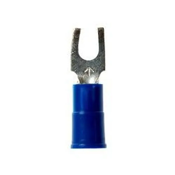 3M™ Scotchlok™ Terminal de Horquilla Tipo Bloque, Aislado con Vinil Costura a Tope MVU14-6FBK, Tamaño de Birlo 6, apta para su uso en un bloque de terminales