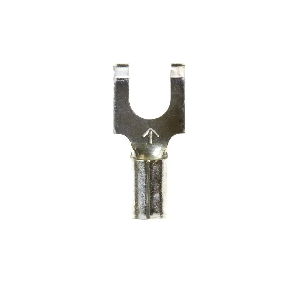 3M™ Scotchlok™ Terminal de Horquilla Tipo Bloque Brida, Costura a Tope Sin Aislar MU14-8FFBK, 16-14 AWG