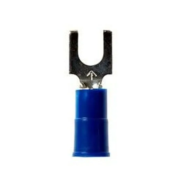 3M™ Scotchlok™ Terminal de Horquilla Tipo Bloque Brida, Aislado con Vinil Costura a Tope MVU14-8FFBK, 16-14 AWG