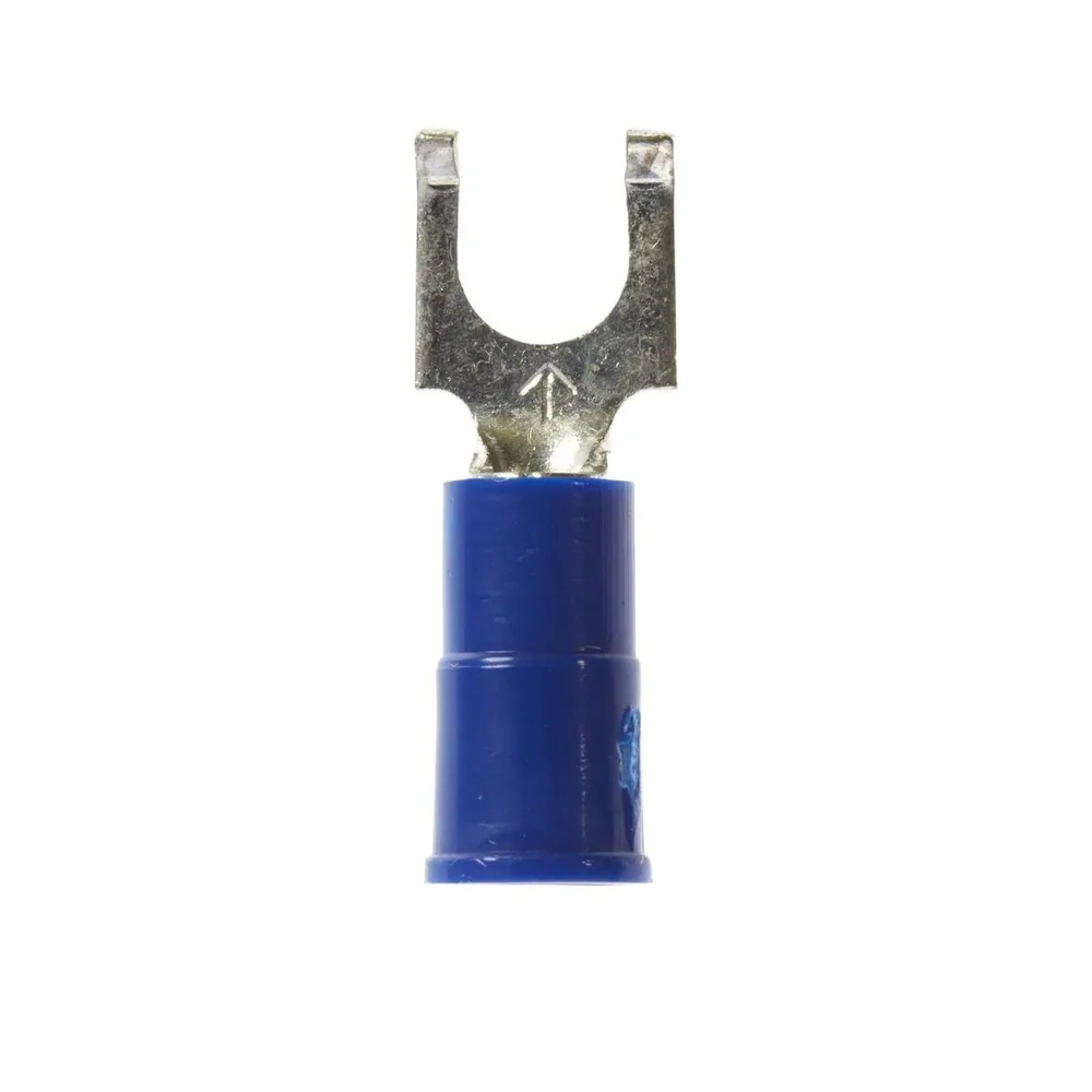 3M™ Scotchlok™ Terminal de Horquilla Tipo Bloque Brida, Aislado con Vinil Costura a Tope MVU14-10FFBK, 16-14 AWG