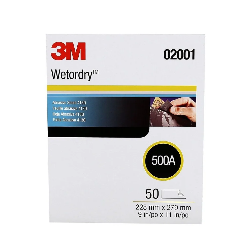 3M™ Hoja Abrasiva Wetordry™ 413Q, 02001, 500, 9 in x 11 in
